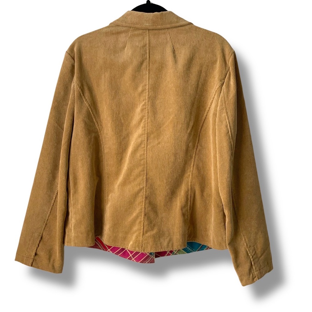 REQUIREMENTS Corduroy Blazer Camel Tan XL - Picture 3 of 9